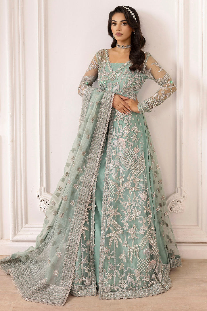 4932-AROOSH EMBROIDERED SILK NET UNSTITCHED