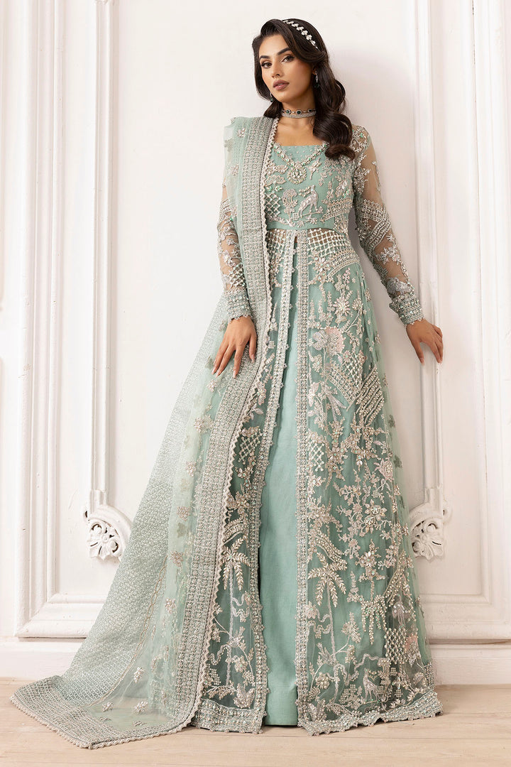 4932-AROOSH EMBROIDERED SILK NET UNSTITCHED