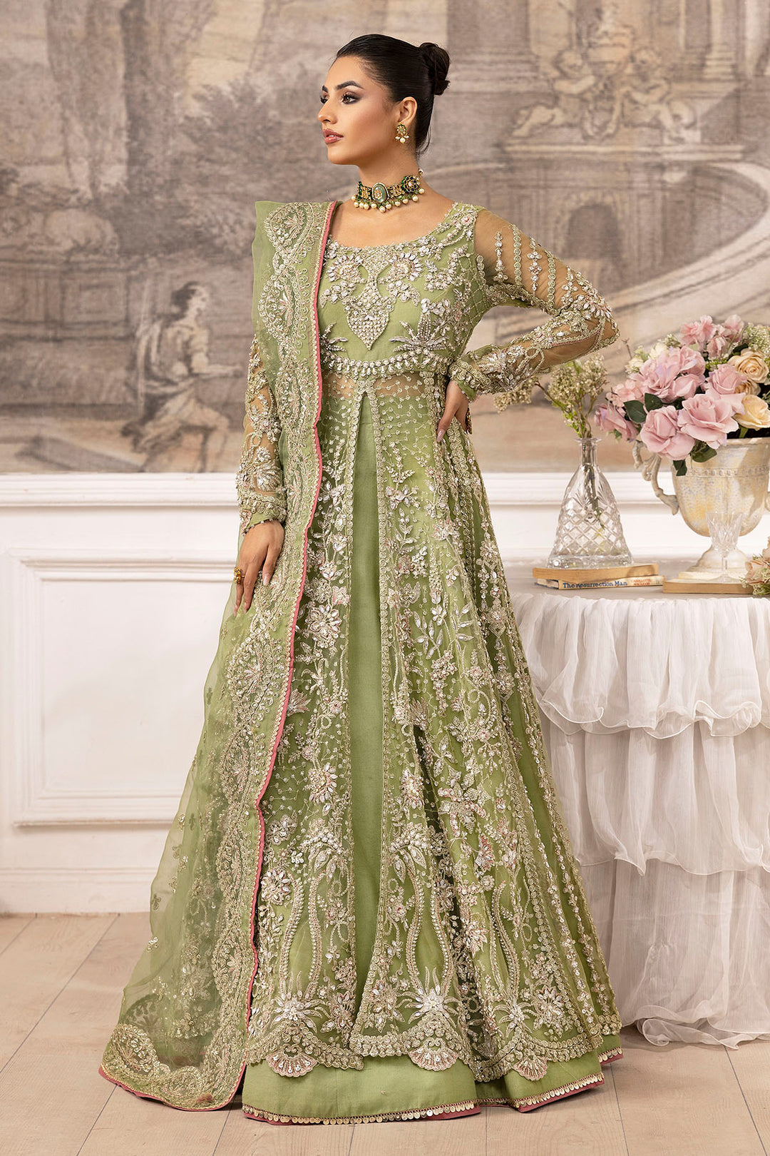 4933-IYARA EMBROIDERED SILK NET UNSTITCHED