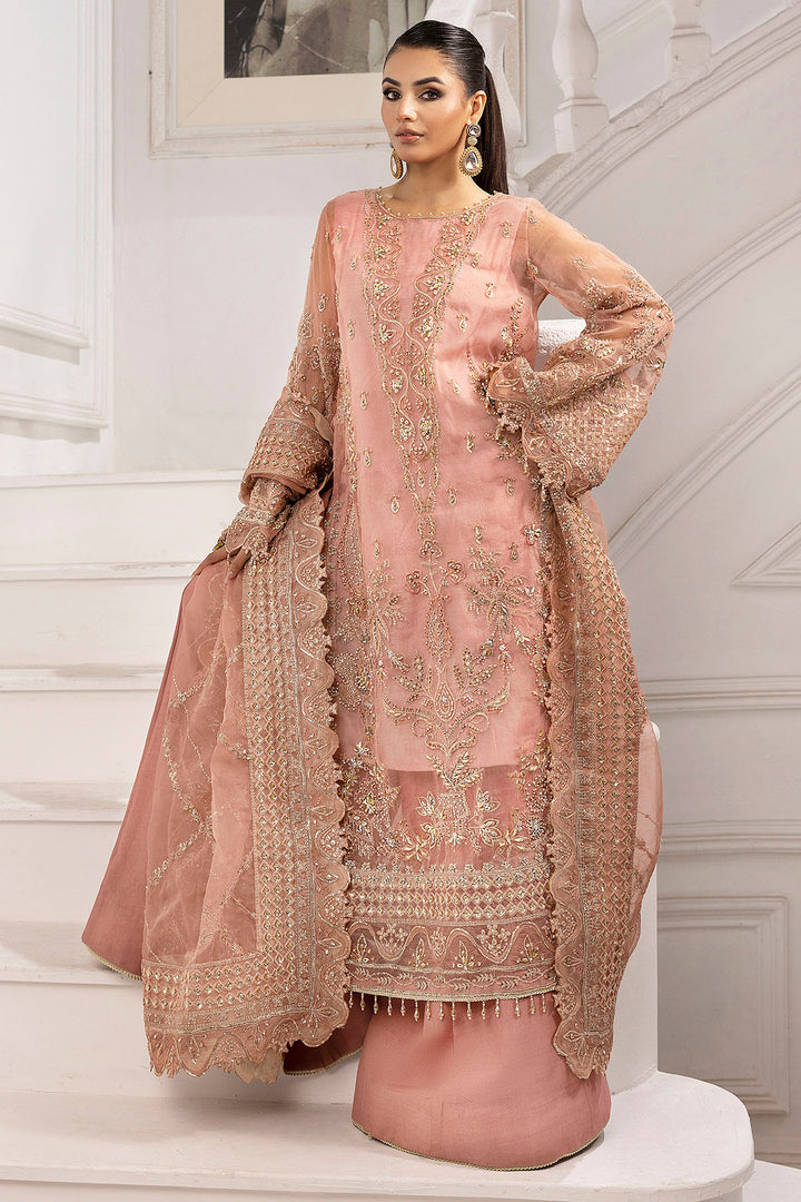 4934-ABSHAR EMBROIDERED ORGANZA UNSTITCHED
