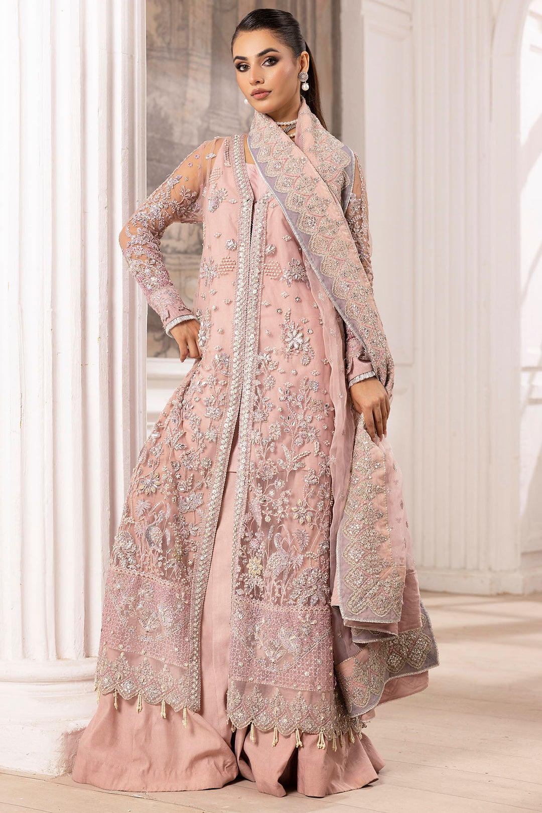 4935-AHLAM EMBROIDERED SILK NET UNSTITCHED