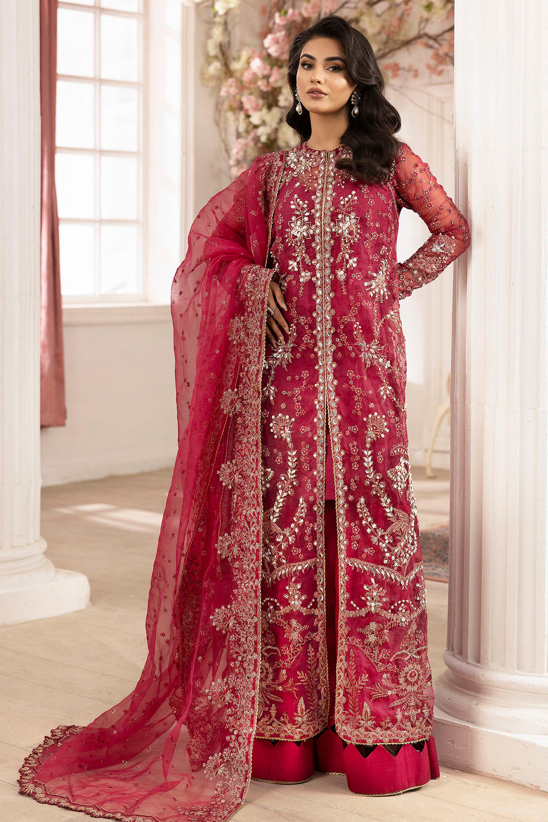 4937-HIRAETH EMBROIDERED ORGANZA UNSTITCHED
