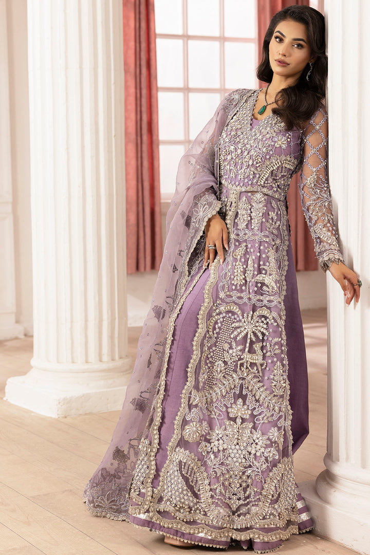 4939-YASHFA EMBROIDERED SILK NET STITCHED