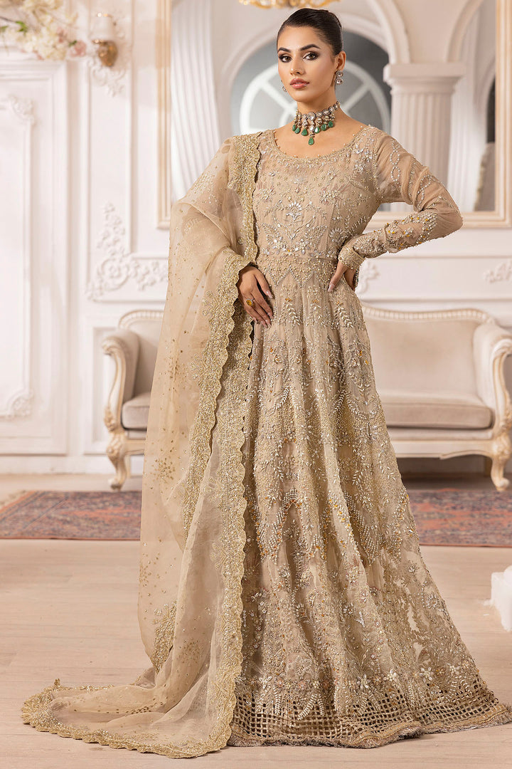 4940-LAIRA EMBROIDERED ORGANZA UNSTITCHED