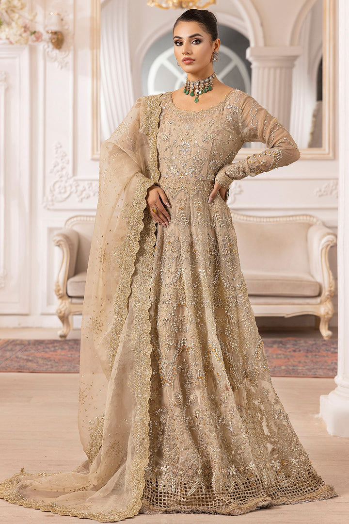 4940-LAIRA EMBROIDERED ORGANZA UNSTITCHED