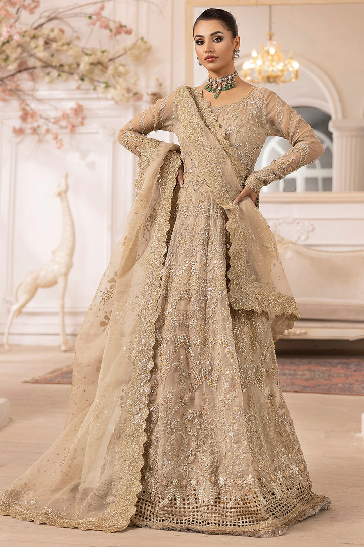 4940-LAIRA EMBROIDERED ORGANZA UNSTITCHED