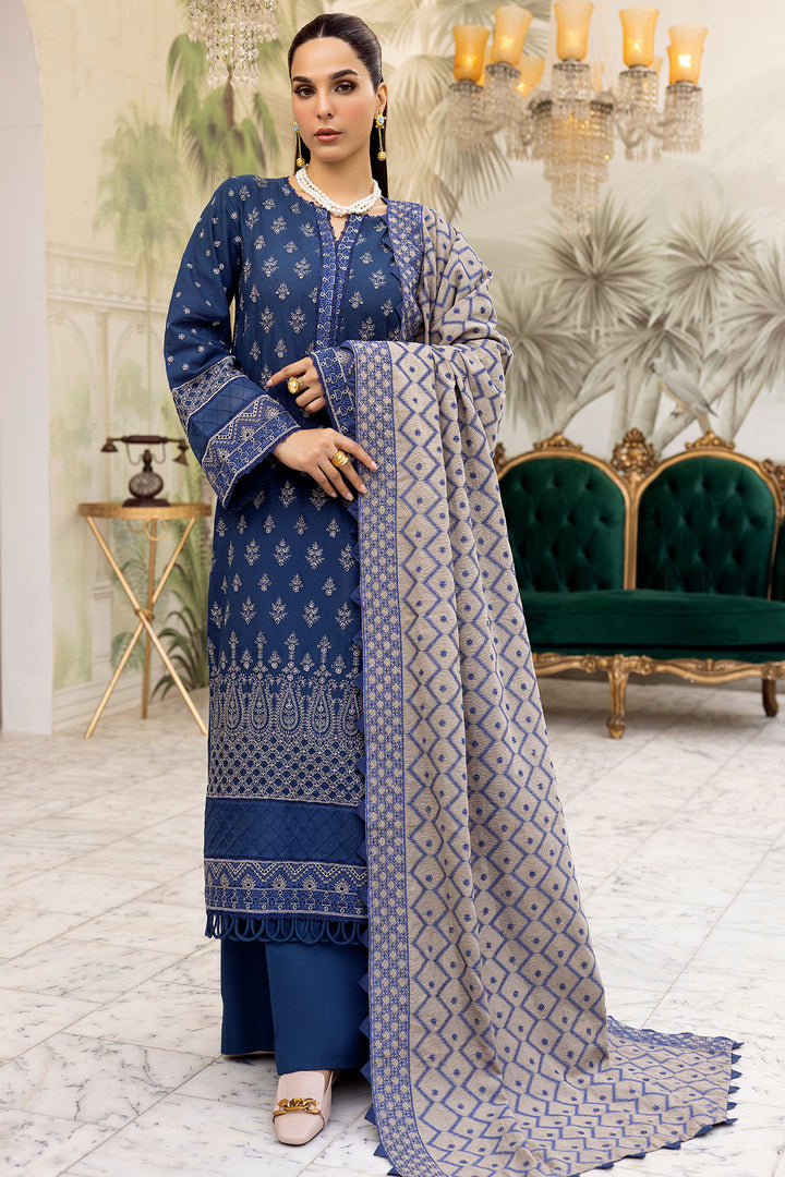 4991-AALAM EMBROIDERED KHADDAR STITCHED