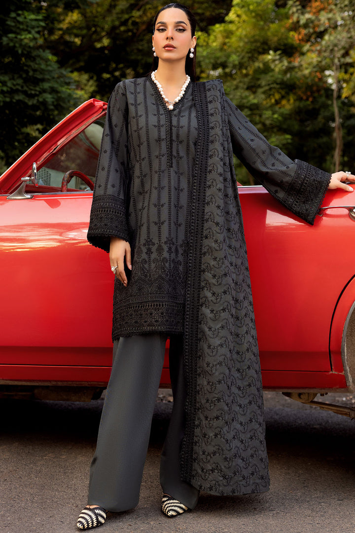 4992-TAZEEN EMBROIDERED KHADDAR UNSTITCHED
