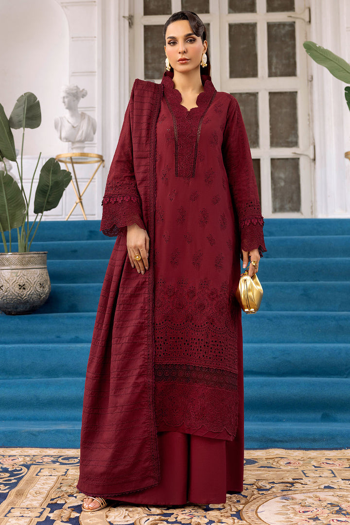 4993-NURAL EMBROIDERED KHADDAR STITCHED