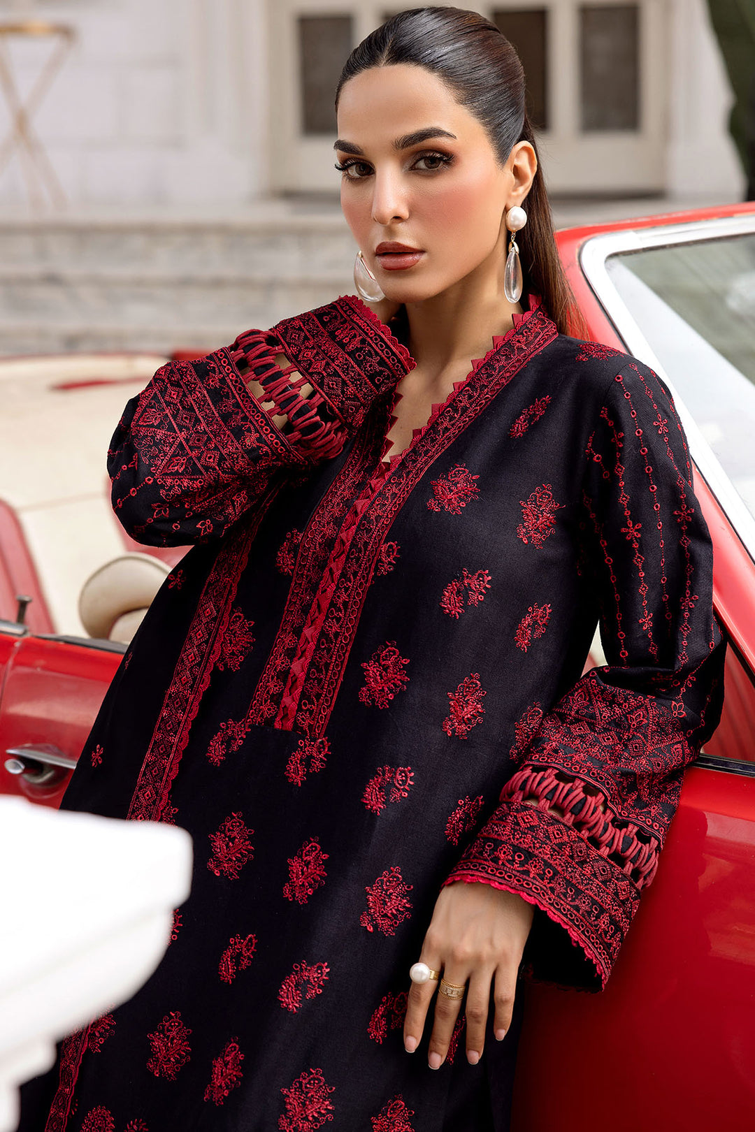 4994-ABILA EMBROIDERED KHADDAR STITCHED