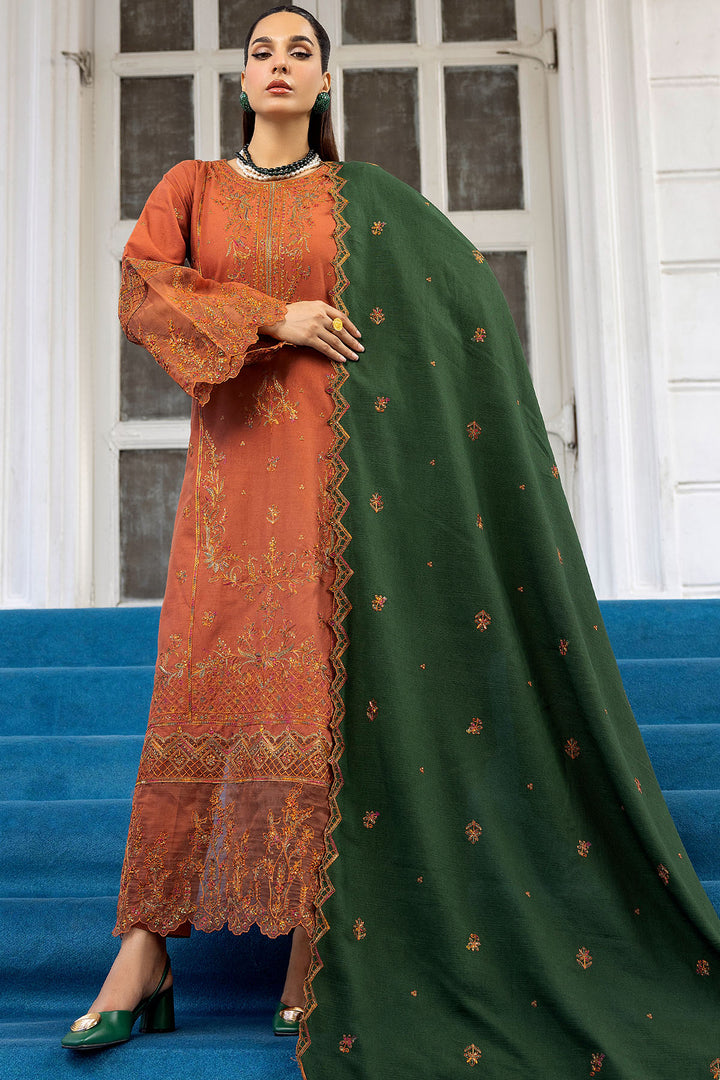 4997-PERISA EMBROIDERED KHADDAR UNSTITCHED