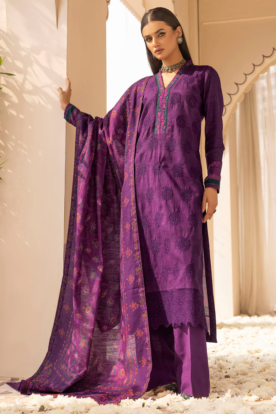 5023-URSHIA DIGITAL PRINTED KHADDAR UNSTITCHED