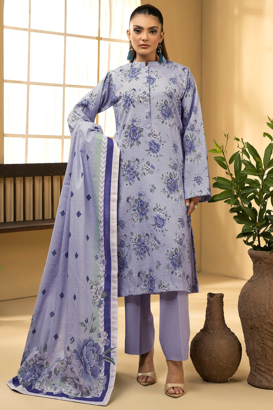 5036-ZAKNA DIGITAL PRINTED KHADDAR UNSTITCHED