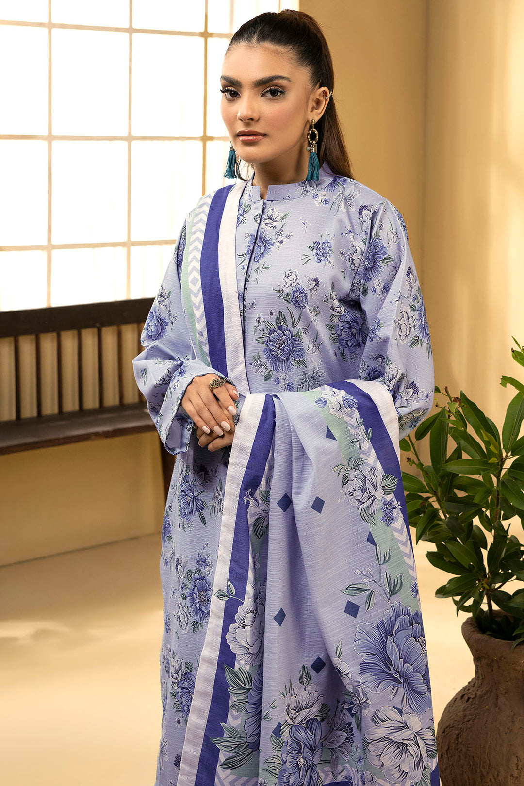 5036-ZAKNA DIGITAL PRINTED KHADDAR UNSTITCHED