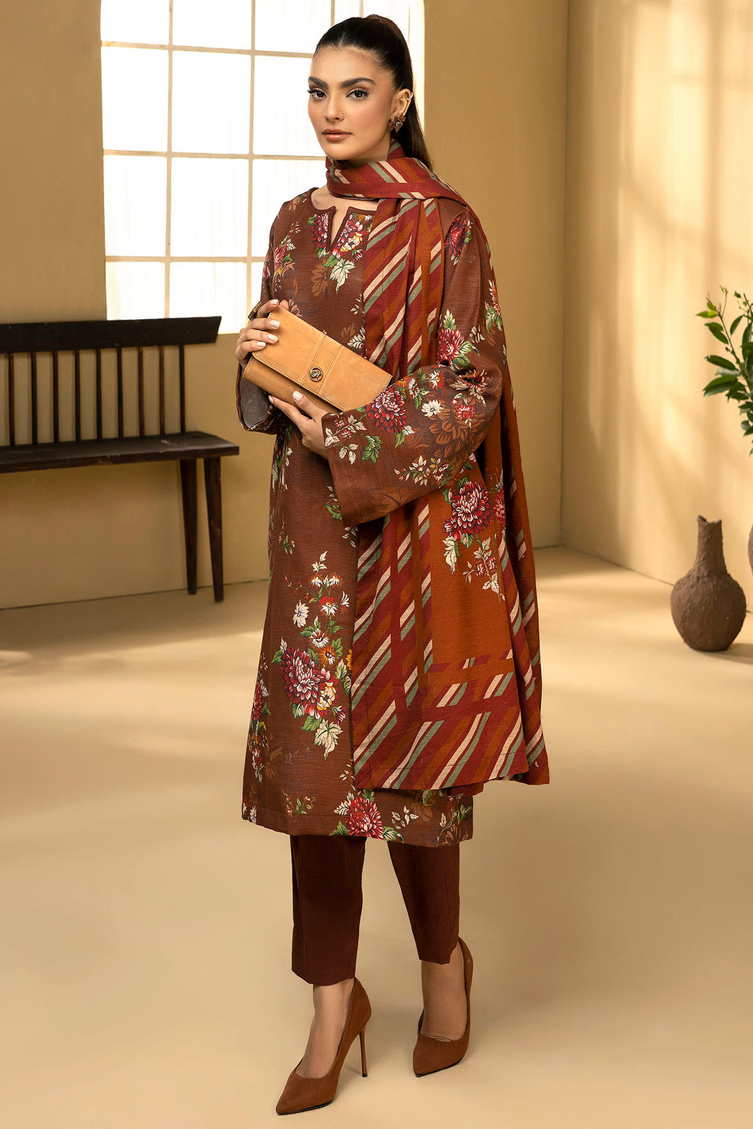5038-MOEZA DIGITAL PRINTED KHADDAR UNSTITCHED