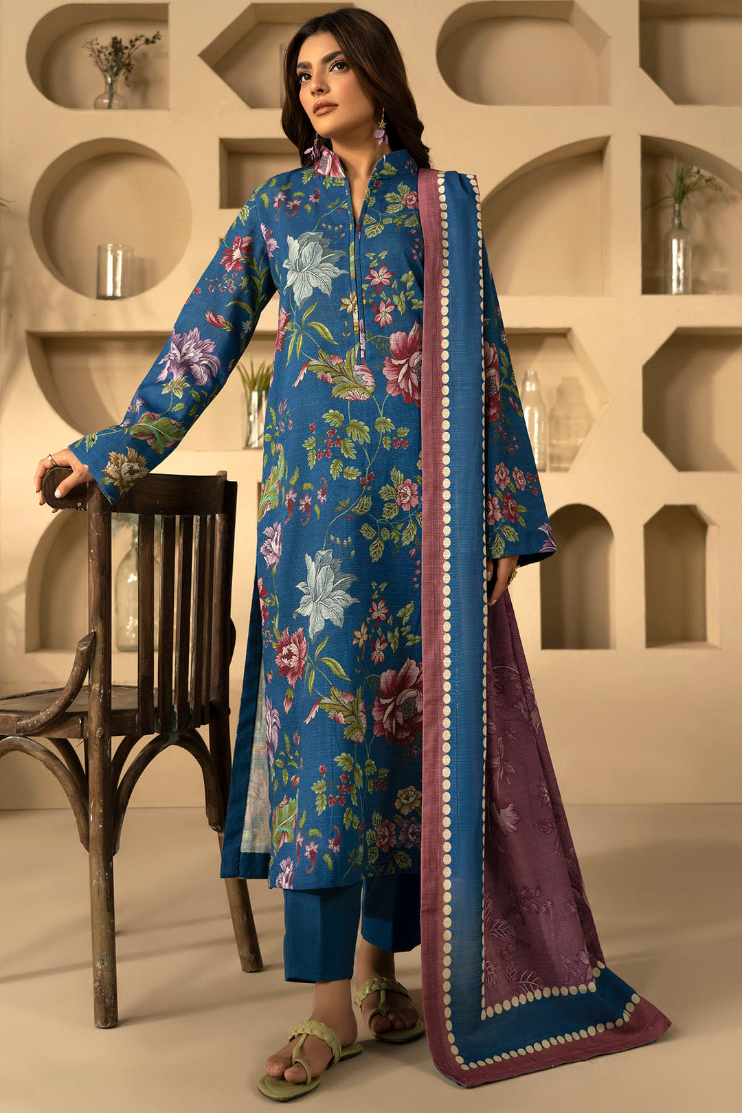 5039-TANNAZ DIGITAL PRINTED KHADDAR UNSTITCHED