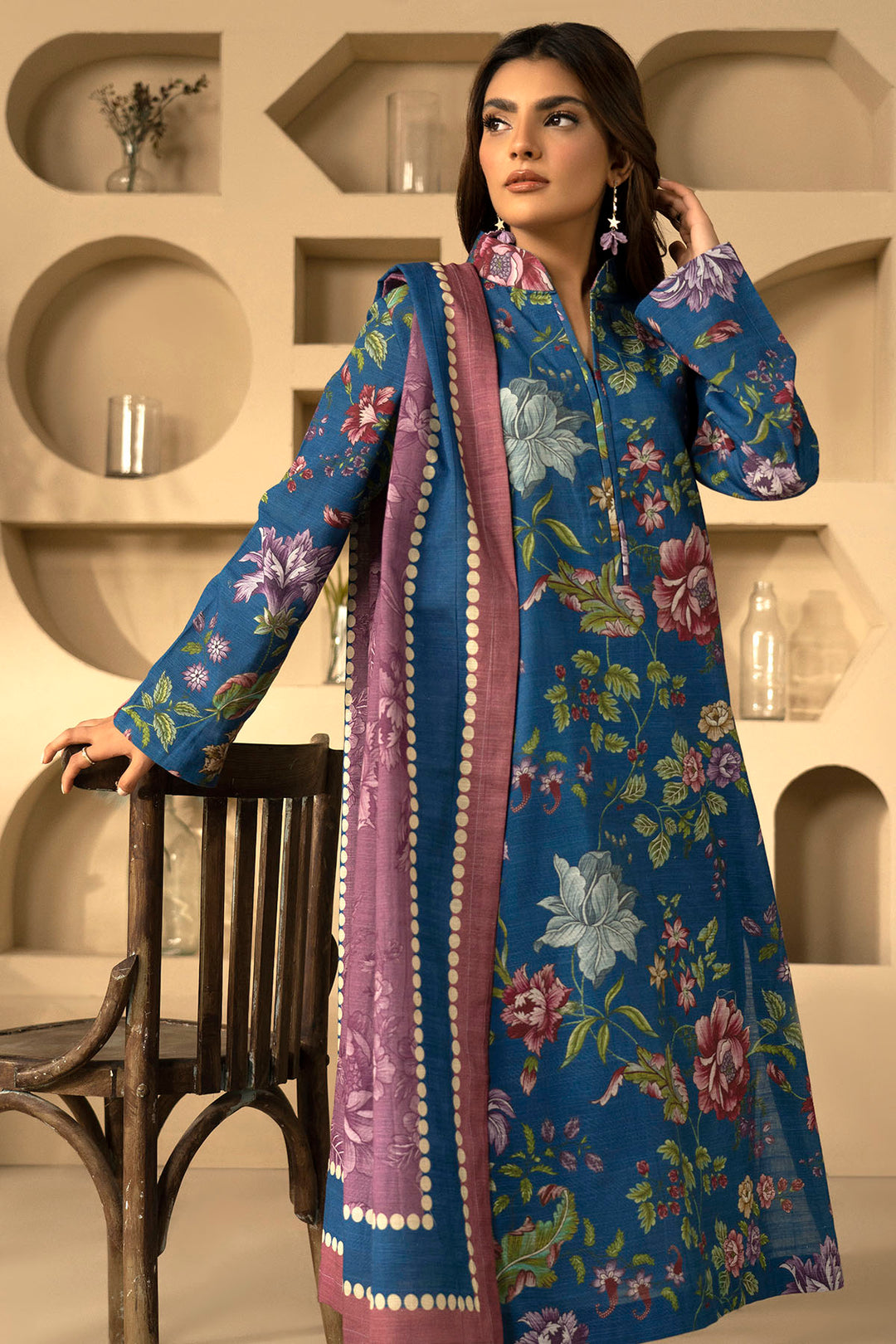 5039-TANNAZ DIGITAL PRINTED KHADDAR UNSTITCHED