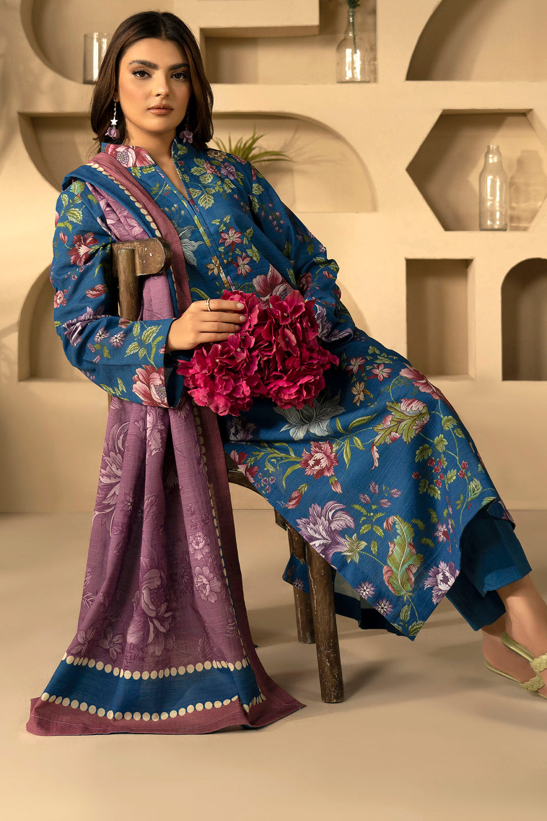 5039-TANNAZ DIGITAL PRINTED KHADDAR UNSTITCHED