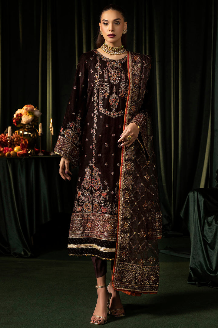 5091-AAHANA EMBROIDERED VELVET UNSTITCHED