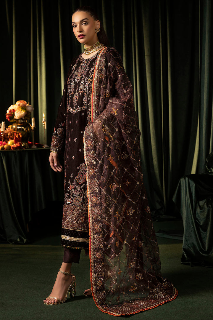 5091-AAHANA EMBROIDERED VELVET UNSTITCHED