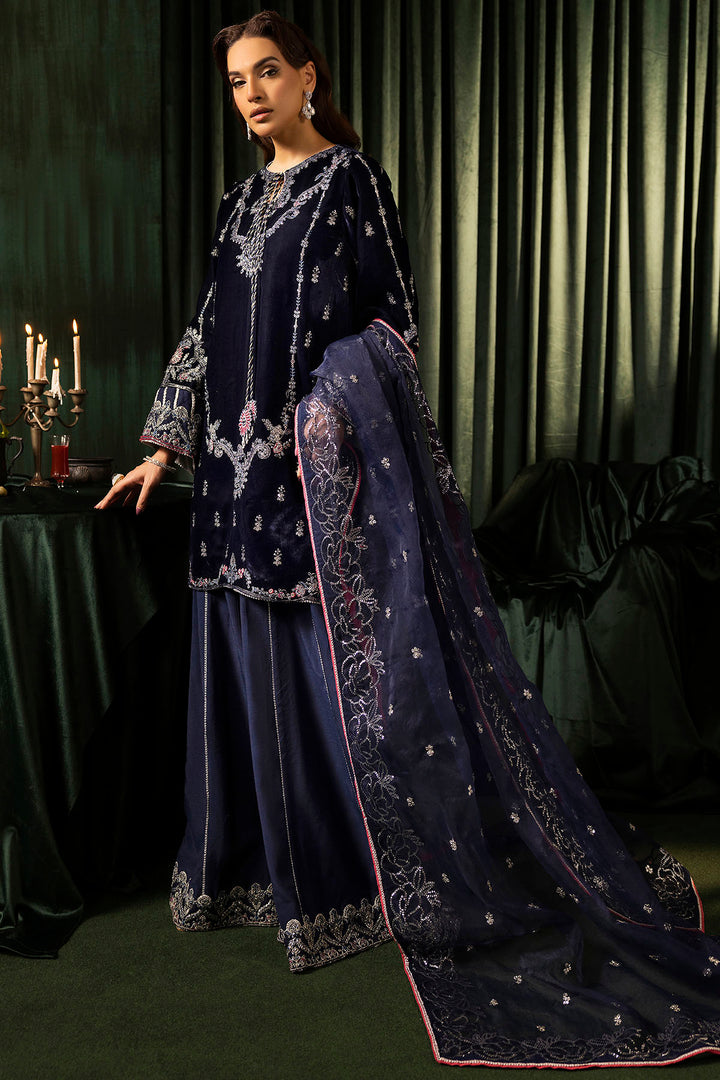 5092-AAIRA EMBROIDERED VELVET UNSTITCHED