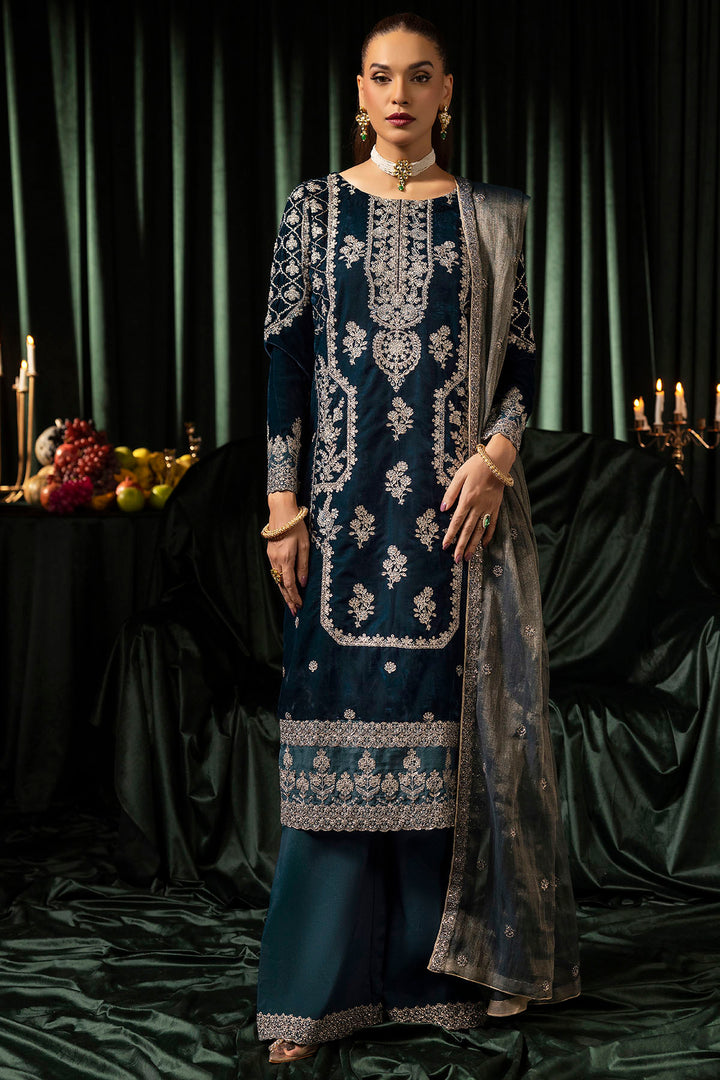 5093-DANEEN EMBROIDERED VELVET UNSTITCHED