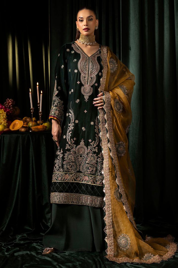 5094-YUMNA EMBROIDERED VELVET UNSTITCHED