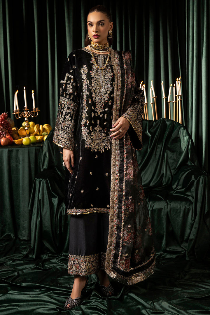 5097-TANISHA EMBROIDERED VELVET UNSTITCHED
