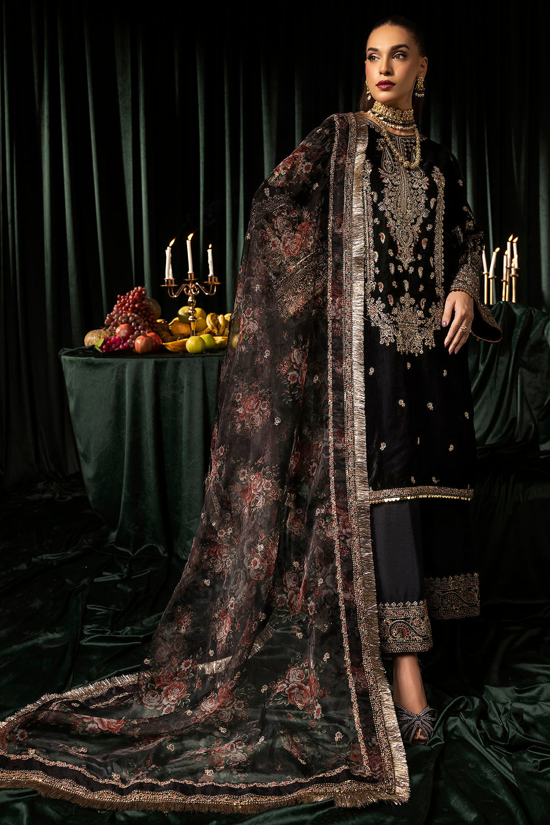 5097-TANISHA EMBROIDERED VELVET UNSTITCHED