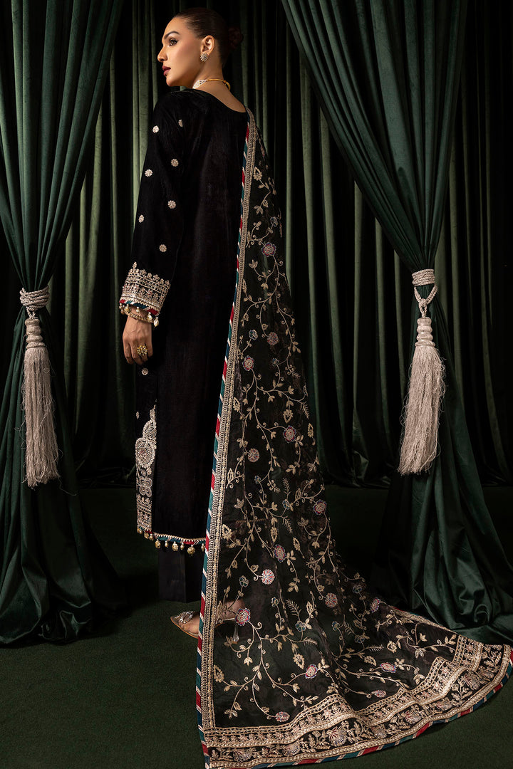 5098-FARZEEN EMBROIDERED VELVET UNSTITCHED