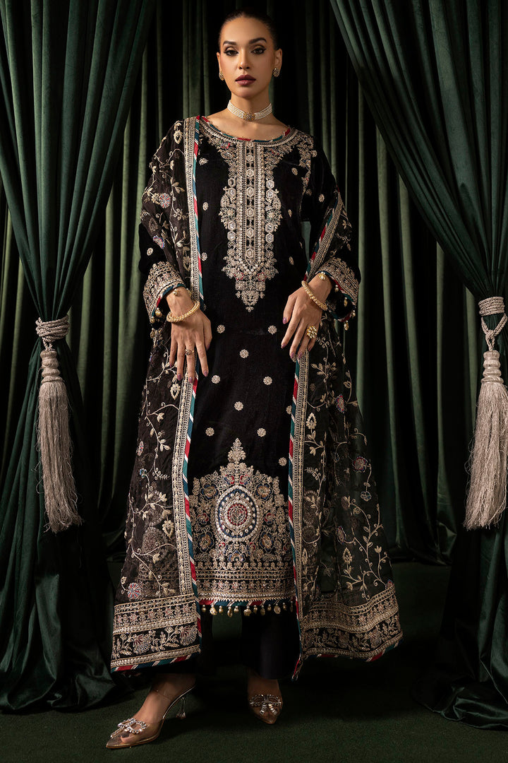 5098-FARZEEN EMBROIDERED VELVET UNSTITCHED