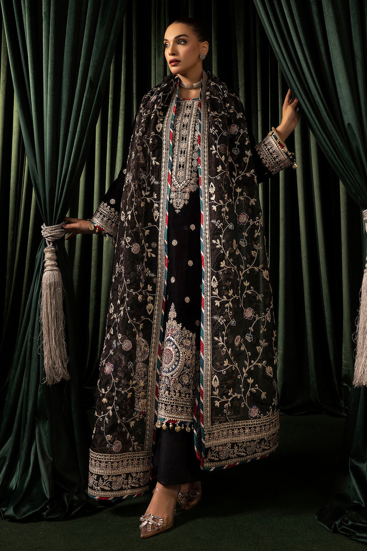 5098-FARZEEN EMBROIDERED VELVET UNSTITCHED