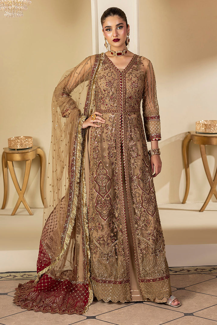 5132-MYLAH EMBROIDERED SILK NET UNSTITCHED