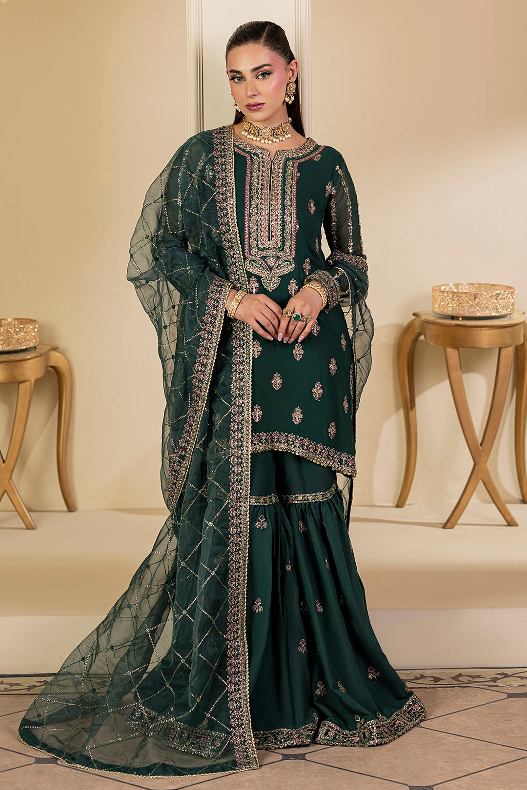 5135-JADE EMBROIDERED CRINKLE CHIFFON UNSTITCHED