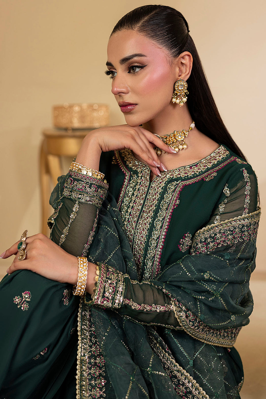 5135-JADE EMBROIDERED CRINKLE CHIFFON UNSTITCHED