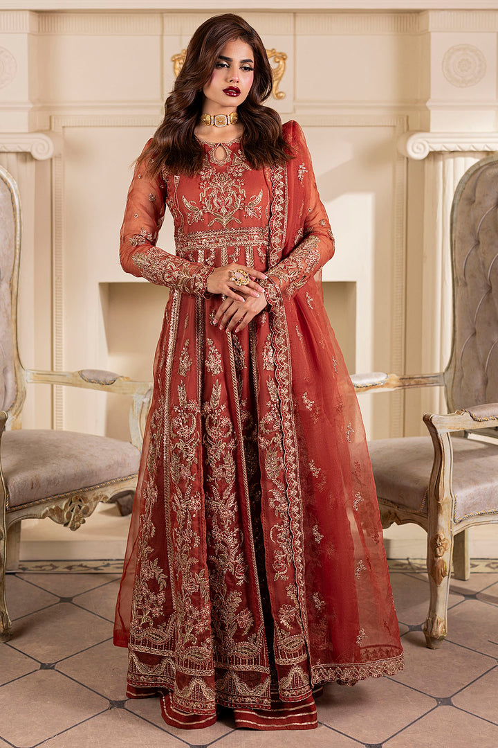 5139-BRANDY EMBROIDERED ORGANZA UNSTITCHED