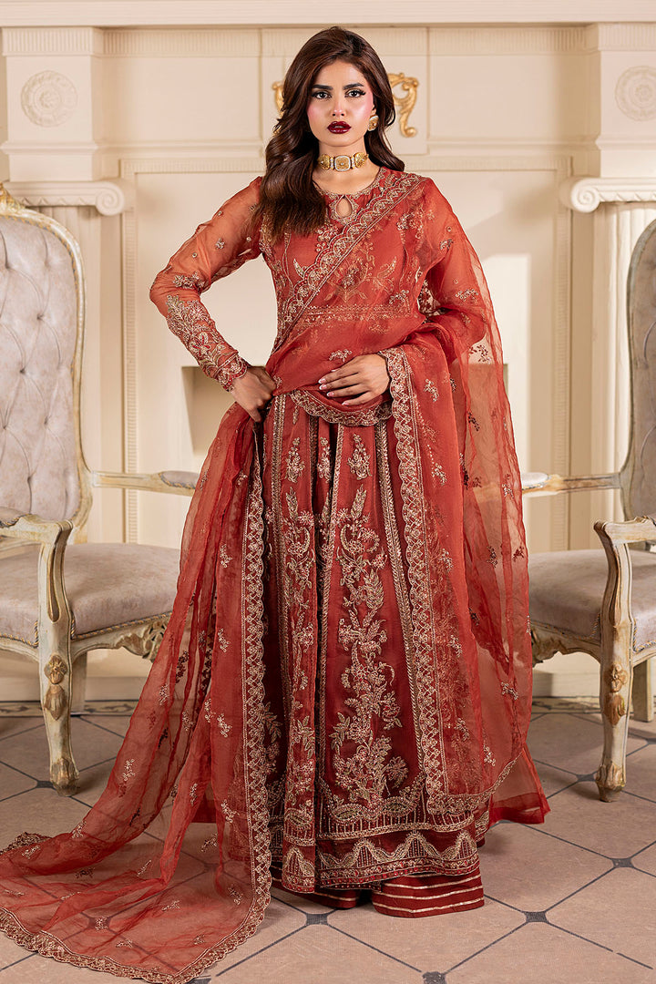 5139-BRANDY EMBROIDERED ORGANZA UNSTITCHED