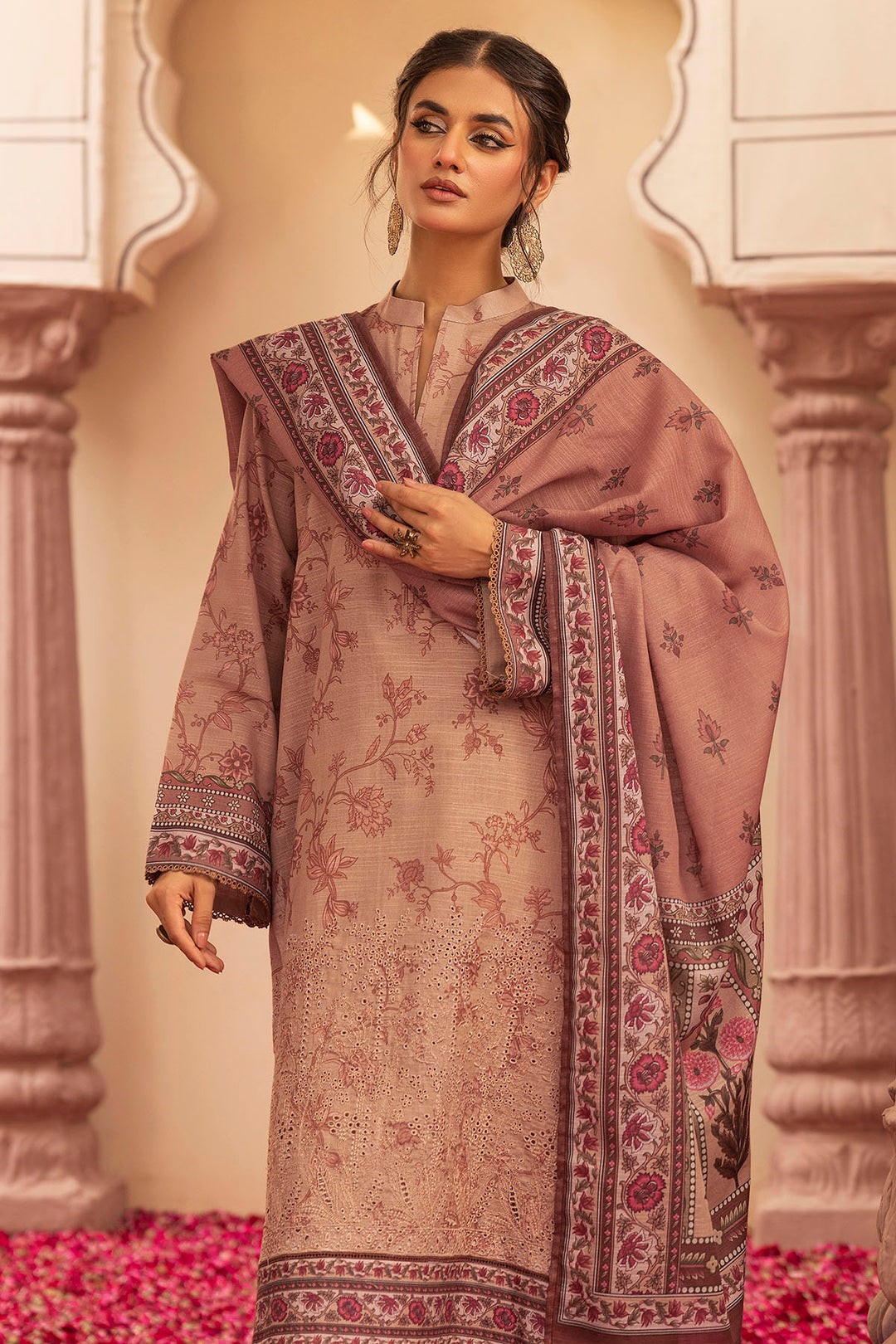 5204-SURI EMBROIDERED KHADDAR UNSTITCHED