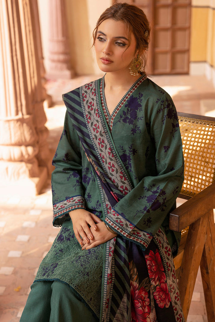5205-SALWA EMBROIDERED KHADDAR UNSTITCHED