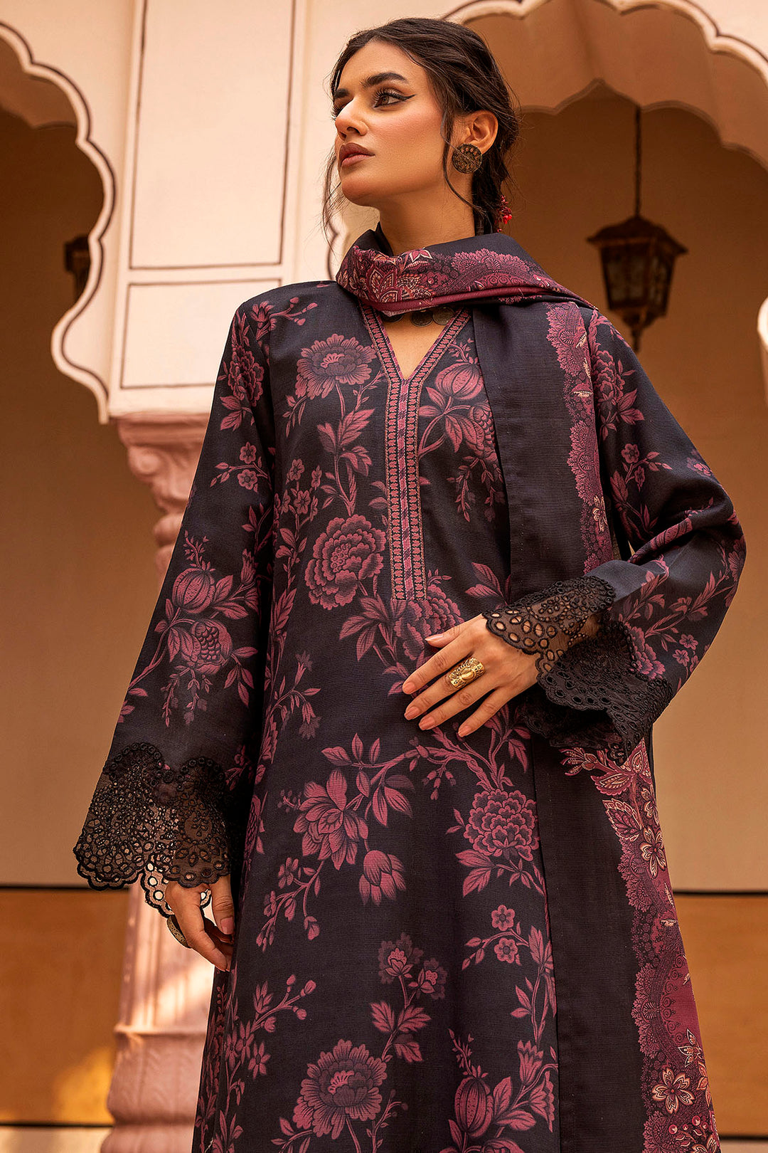 5207-NURA EMBROIDERED KHADDAR UNSTITCHED