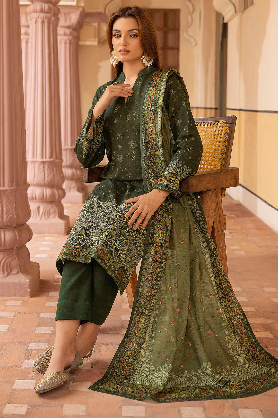 5209-JAZMIN EMBROIDERED KHADDAR UNSTITCHED
