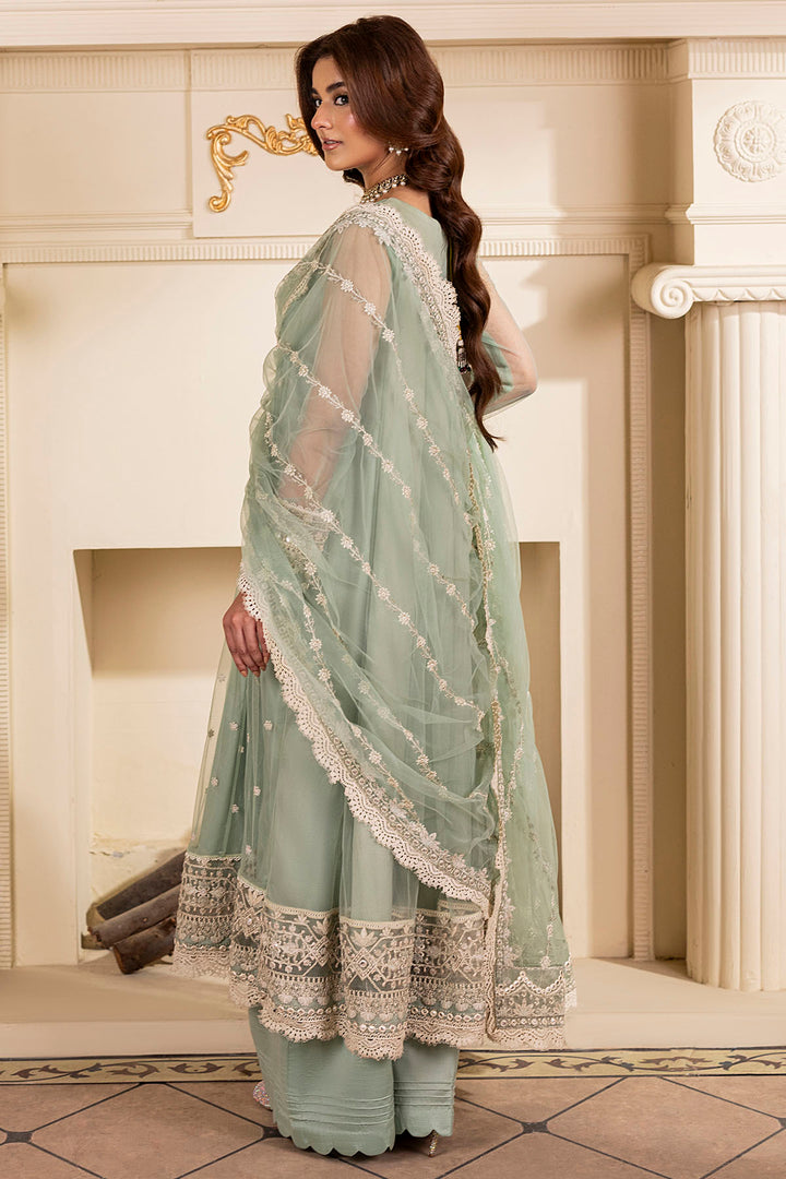 5246-ESTI EMBROIDERED SILK NET STITCHED