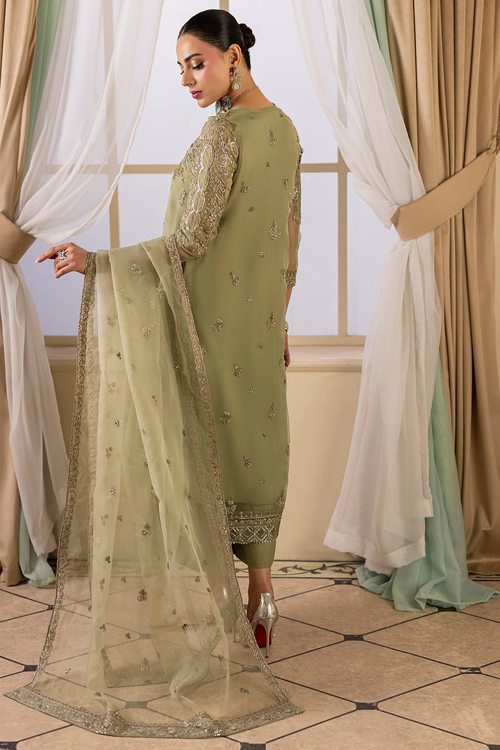 5250-JULIA EMBROIDERED ORGANZA STITCHED