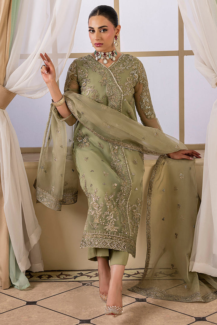 5250-JULIA EMBROIDERED ORGANZA STITCHED