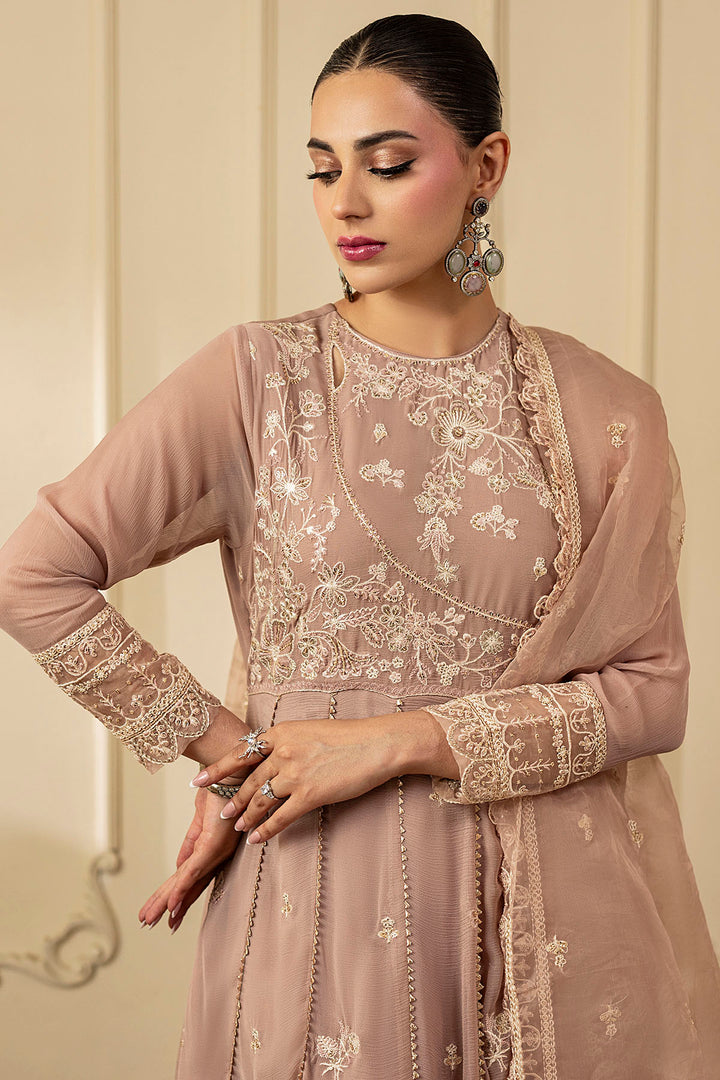 5251-ELOISE EMBROIDERED CRINKLE CHIFFON STITCHED