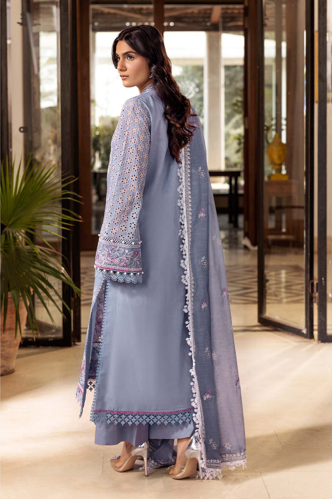 5302-ROSALIE EMBROIDERED LAWN STITCHED
