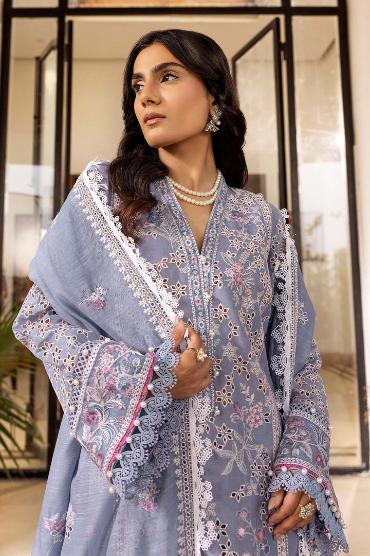 5302-ROSALIE EMBROIDERED LAWN STITCHED