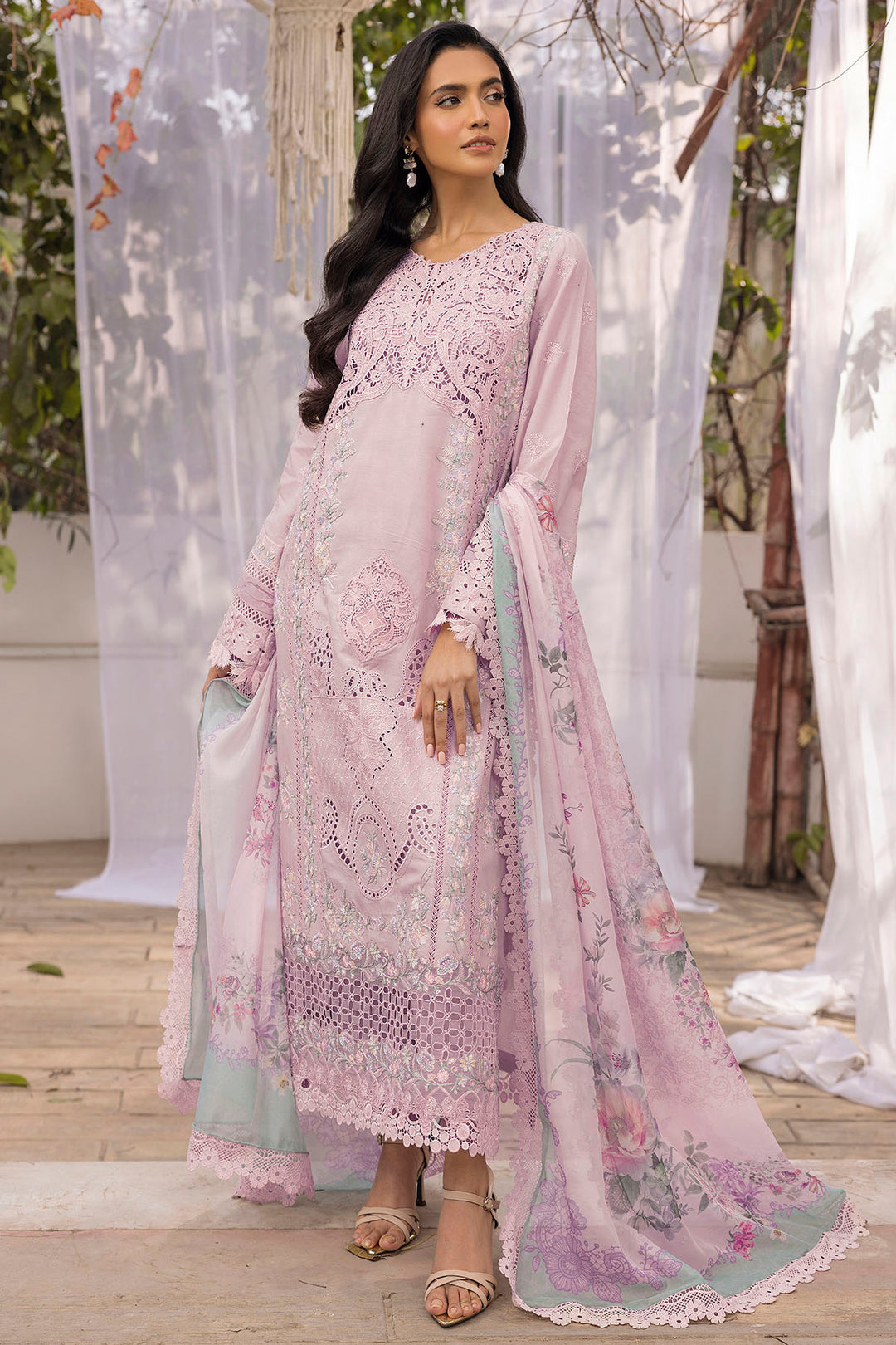 5312-AVELINE EMBROIDERED LAWN STITCHED
