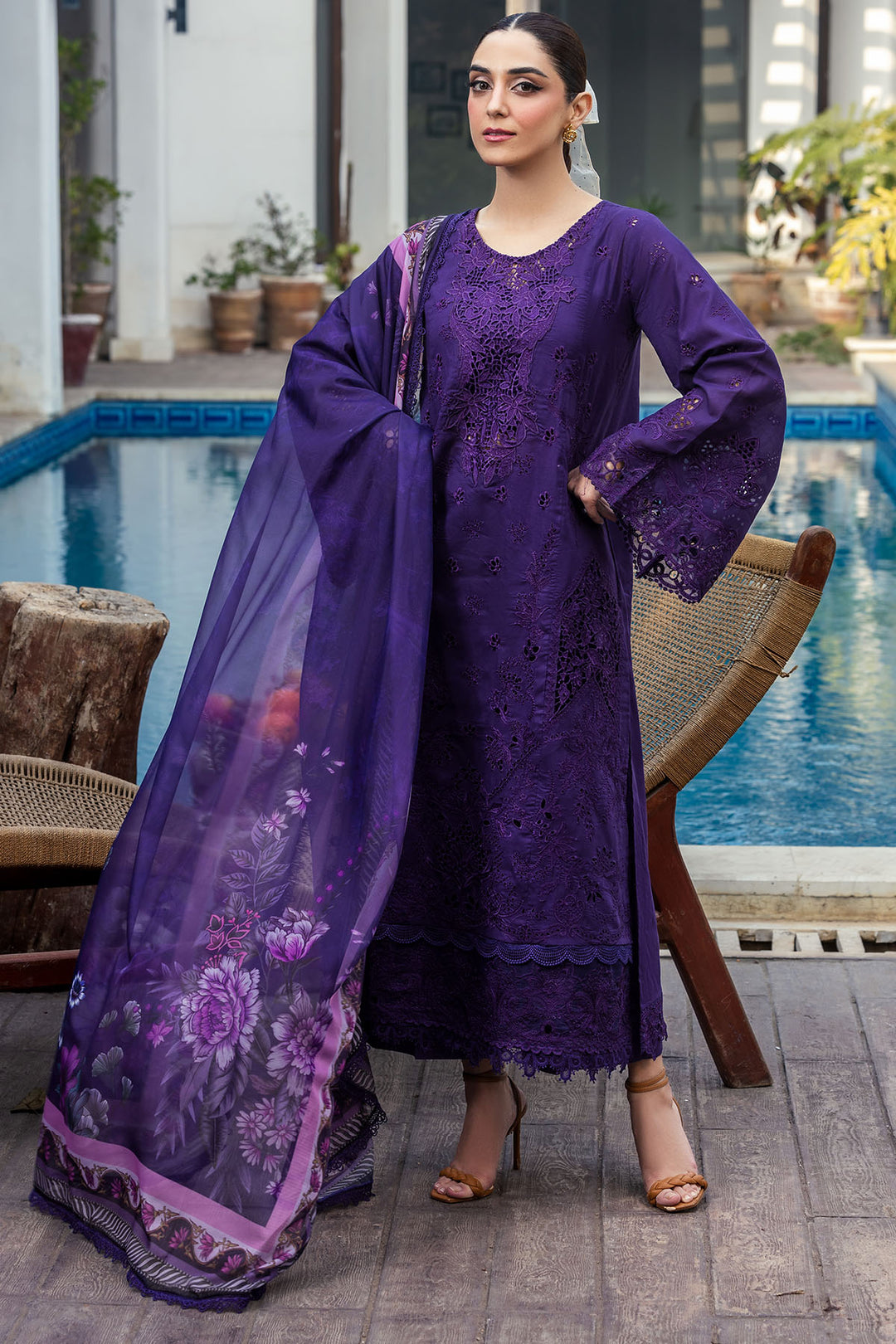 5314-MIREILLE EMBROIDERED LAWN STITCHED