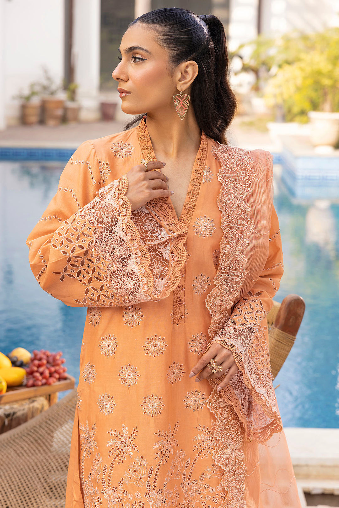 5315-CORINNE EMBROIDERED LAWN STITCHED